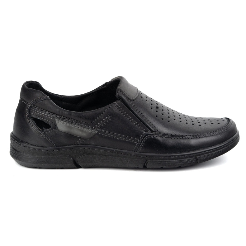 Olivier Herrläder loafers för sommaren 602 svart