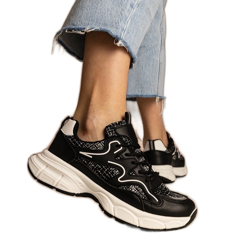 Svarta sneakers sport sneakers