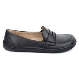Olivier Barfota eleganta kvinnors minimalistiska läder loafers 1280 svart ansikte