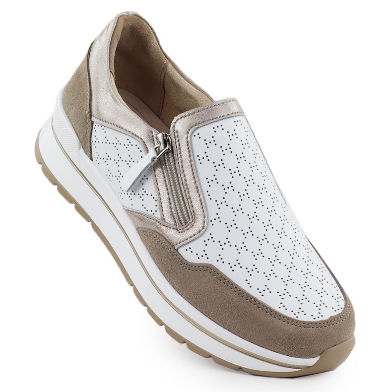 Lädersportskor sneakers White Filippo DP6777 vit