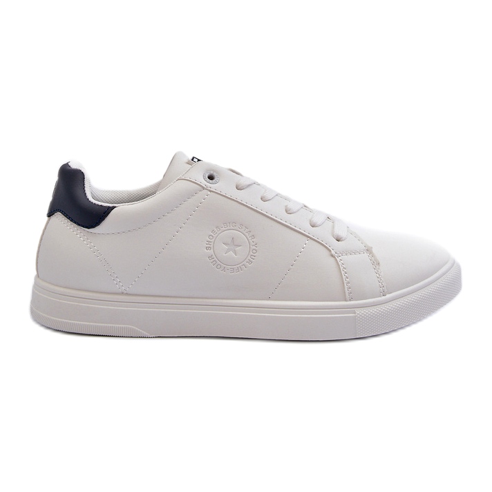 Låga sneakers för män Eco Leather Big Star NN174282 Vit