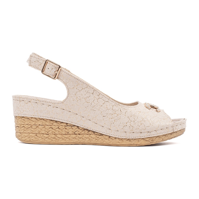 Goodin Beige kilsandaler med ett spänne