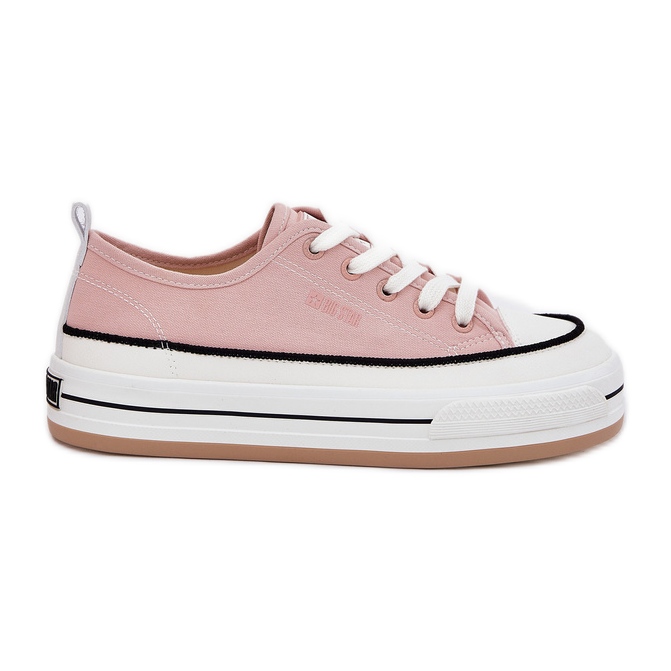 Kvinnors Big Star NN274207 rosa sneakers