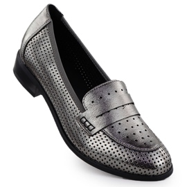 Women's Shoes Lords Openwork Metallic Silver Potocki 12581