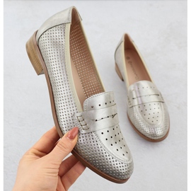 Women's Shoes Lords Openwork Metallic Golden Potocki 12581 gyllene