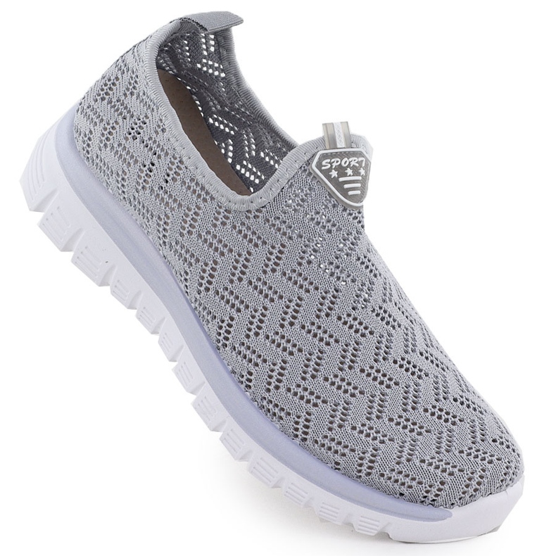 Kvinnors sportskor Openwork Slip on Grey Artiker 56C1016 grå