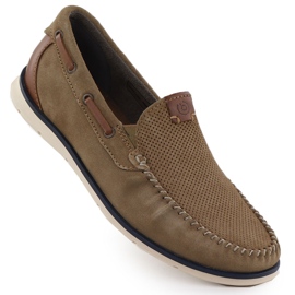 Lädermockasins Men's bekväma slip-in Brown Bugatti 321-ARU61-1400 brun