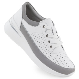 Lädersneakers för OpenWork Vinceza 41487 vit