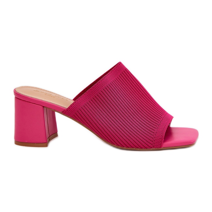 Kvinnors höghöjda tofflor rosa