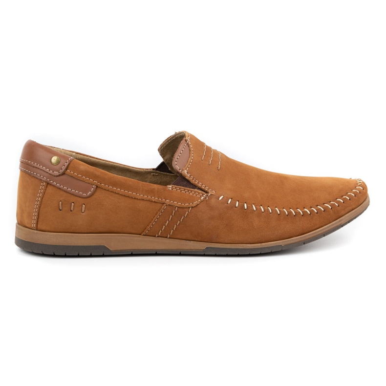 KOMODO Loafers för män 876 camel brun