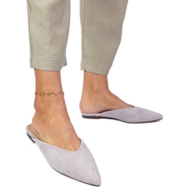 Eleganta grå flip flops gjorda av Ekozamszu