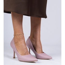 Violet Classic Pumps på en Eco -Leather Pin purpur