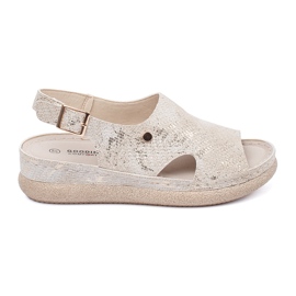 Goodin Platta sandaler med taupe spänne beige