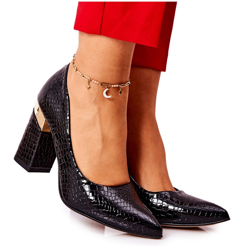 Lewski Shoes Lewski läderpumpar 3117 svart