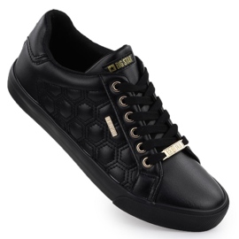 Kvinnors sneakers Ecoski Black Big Star RR274323 svart