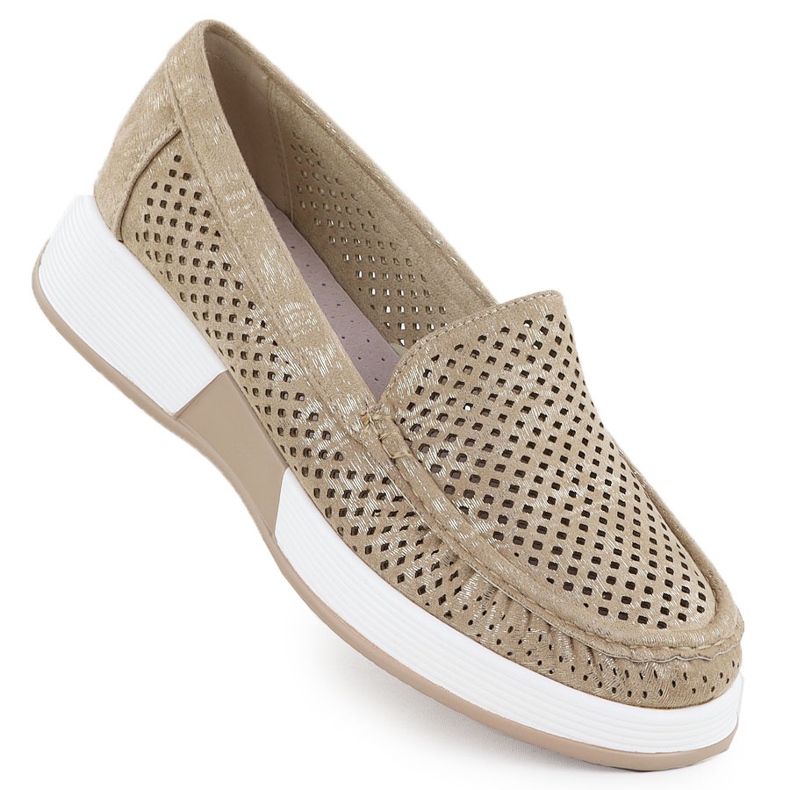 Kvinnors OpenWork -skor på Sergio Leone 094H Golden Platform gyllene