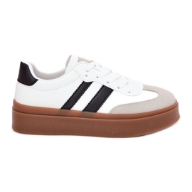 Evento Kvinnors sneakers på plattformen med Eco Leather White vit