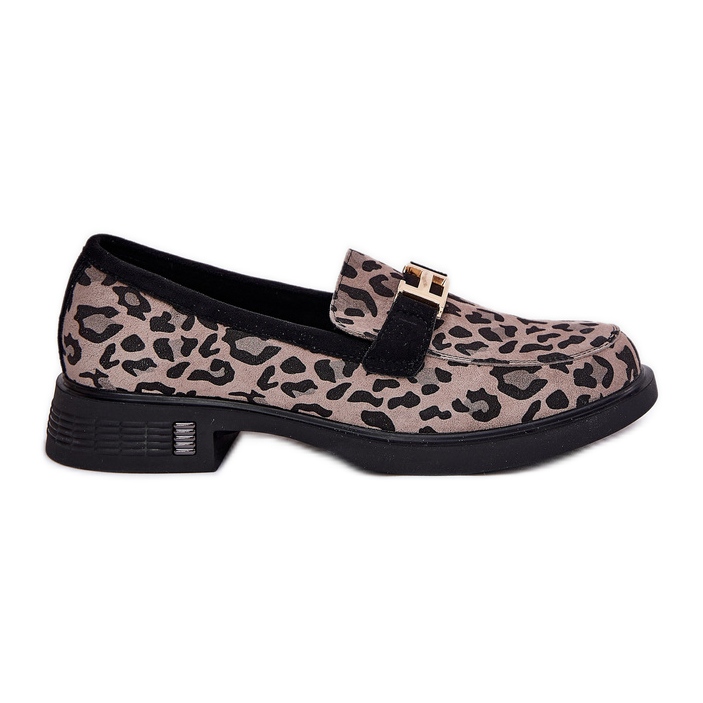 Suede Moccasins Women's Vinceza 66792 Grå leopardtryck