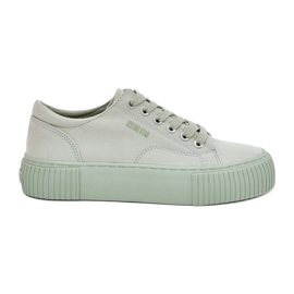 Kvinnors material sneakers Big Star RR274408 Green-Station