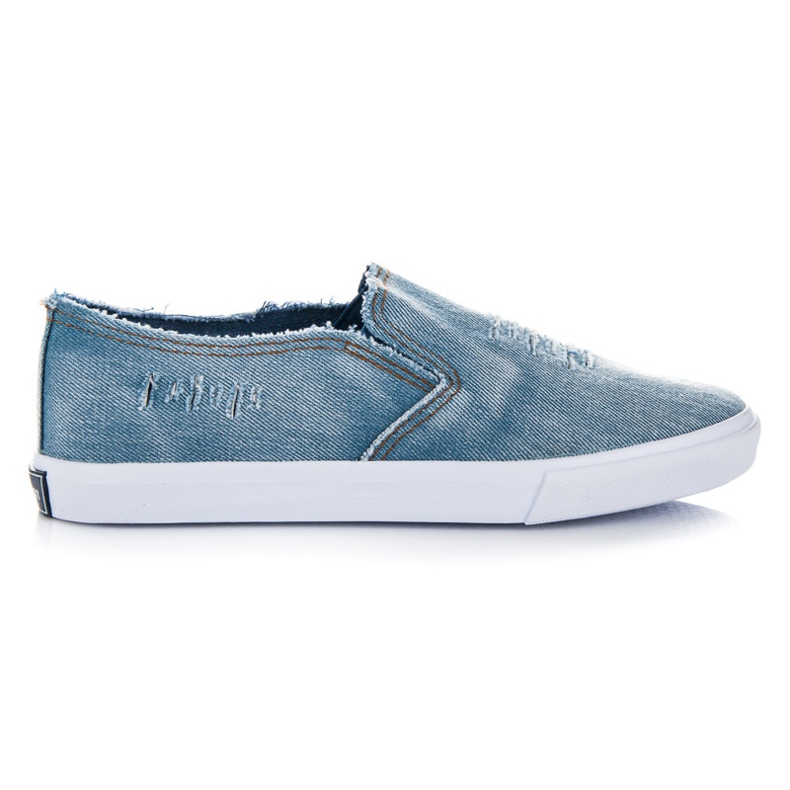 American Club Slip on denim sneakers blå