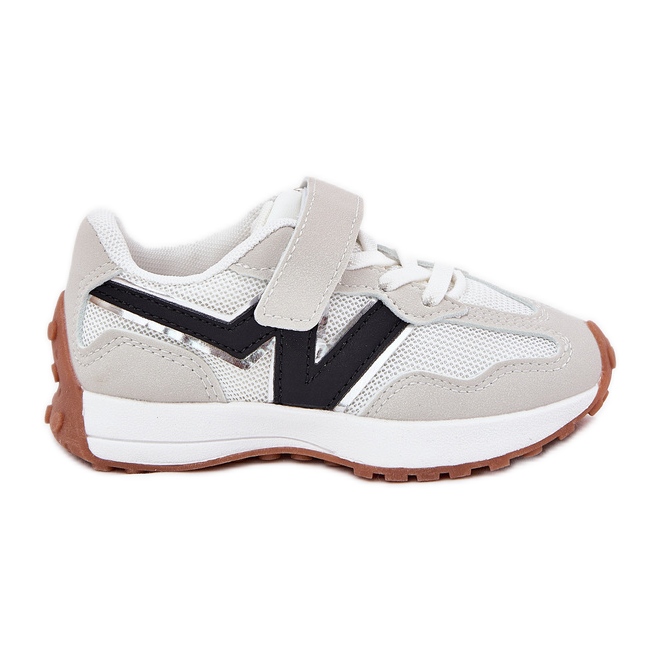 Sneakers med kardborre för barn, grå