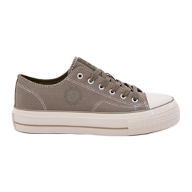 Herrsneakers på Big Star RR174325 -plattformen grön