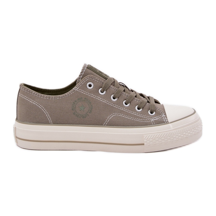 Herrsneakers på Big Star RR174325 -plattformen grön