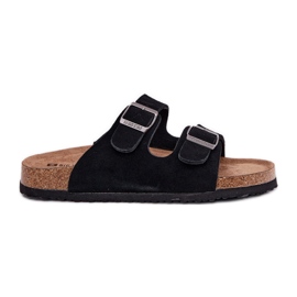 Big Star Kvinnors mocka flip flops med stor stjärna RR274A390 svarta spännen
