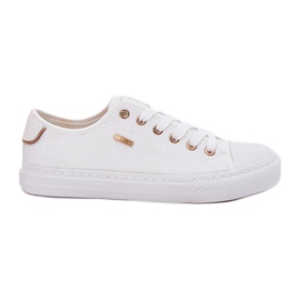 Kvinnors material sneakers Big Star RR274766 White vit