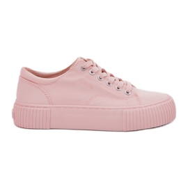 Kvinnors material sneakers Big Star RR274404 rosa
