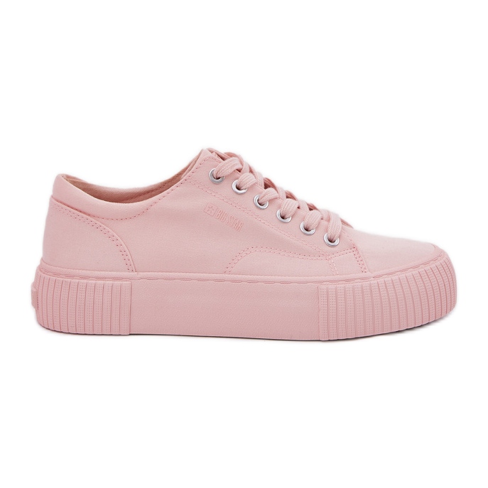 Kvinnors material sneakers Big Star RR274404 rosa
