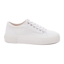 Kvinnors material sneakers Big Star RR274405 White vit