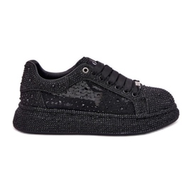 Dekorerade sneakers på Goe NN2N4021 Black Platform svart