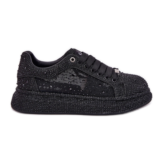 Dekorerade sneakers på Goe NN2N4021 Black Platform svart