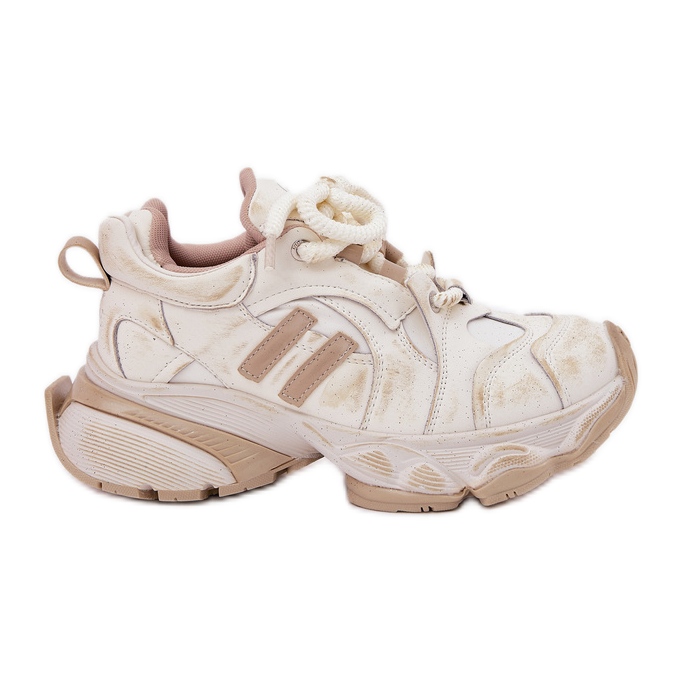 Kvinnor läder sneakers goe rr2n4037 beige