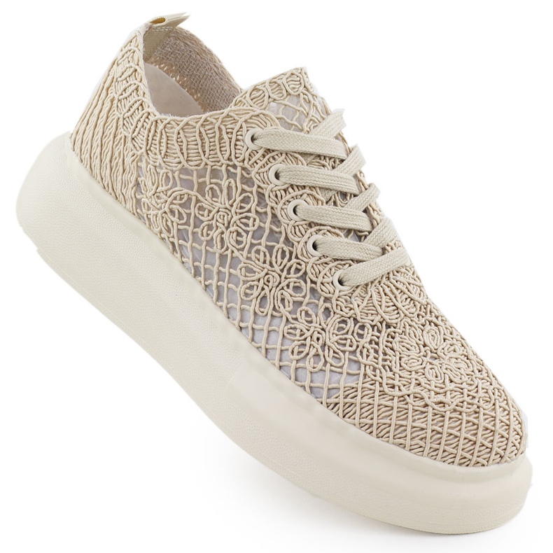 Kvinnors skor på plattformen Beige Vinceza 17371