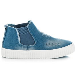 Sport Denimsneakers ovanför ankeln blå