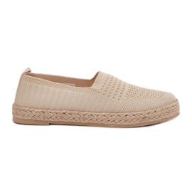 Kvinnors espadrilles med Vinceza 13624 Beige flätor
