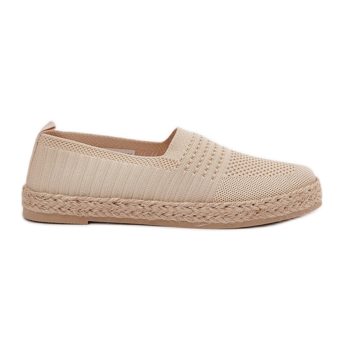 Kvinnors espadrilles med Vinceza 13624 Beige flätor