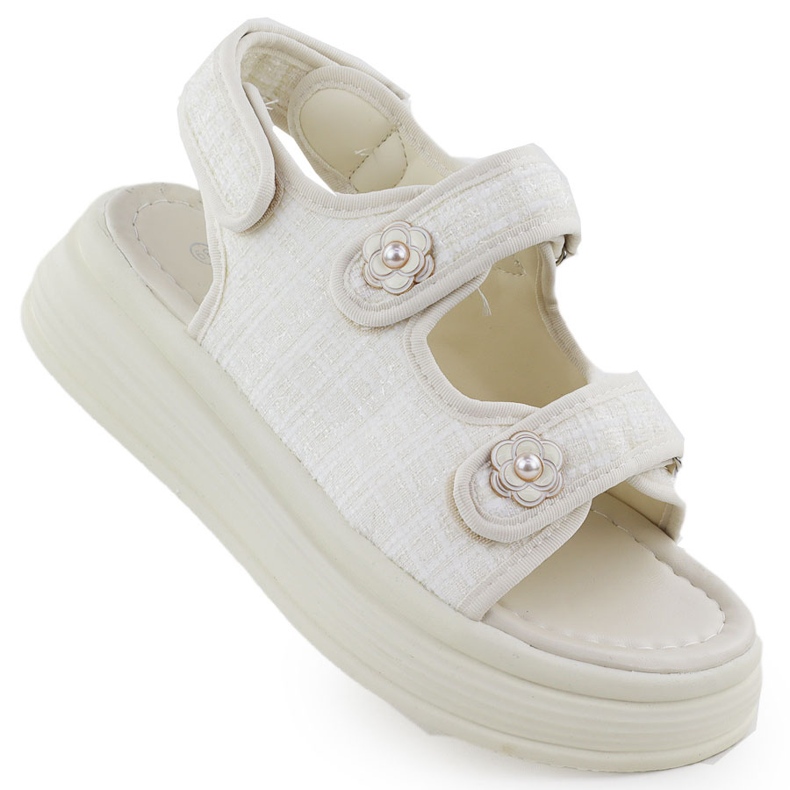 Kvinnors sandaler på plattformen Potocki PY16337 beige