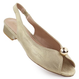 Kvinnors låghöjda sandaler Golden T.Sokolski 136 gyllene
