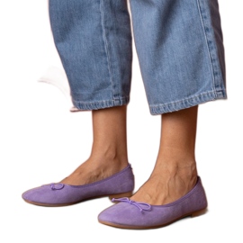 Violet Ballerinas med en båge från Ekozamsz violett