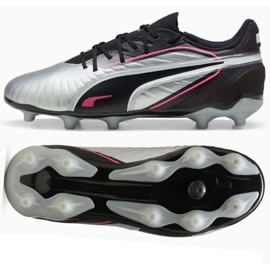 Puma King Match FG/AG 108320-02 fotbollsskor silver-