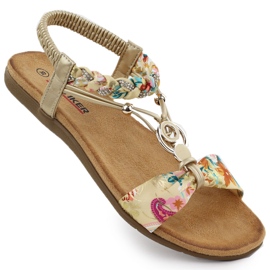 Kvinnors bekväma sandaler Slip -up Golden Artiker 56C1316 gyllene