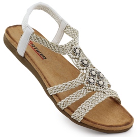 Kvinnors bekväma sandaler Slip -up White Artiker 56C1323 vit