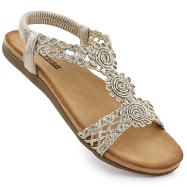 Kvinnors bekväma sandaler Irsona Golden Artiker 56C1281 gyllene