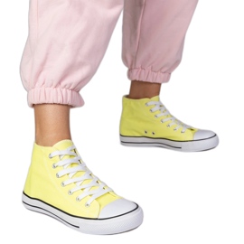 Gula klassiska ankel sneakers
