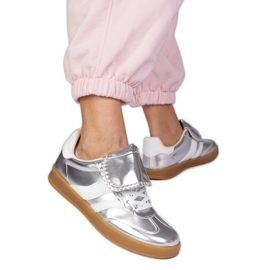 Silver sneakers kvinnors sport sneakers silver-