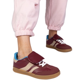 Bourgogne sneakers kvinnors sportsneakers röd