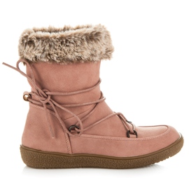 Kylie Stövlar med päls rosa